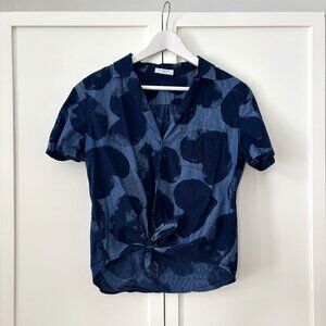 Equipment cropped short sleeved shirt with waist ties (Size S)